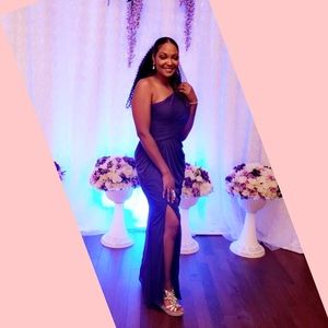 Purple Davids Bridal bridesmaid dress